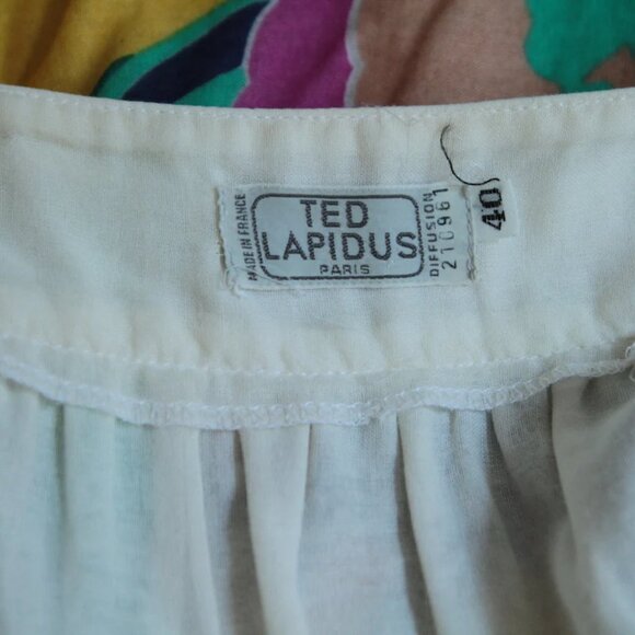 60's 70's Ted Lapidus light summer cotton dress - Picture 4 of 4